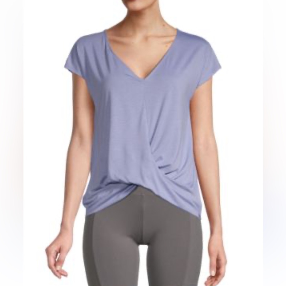 Marc New York Performance Solid-Hued Overlapping Front Top size 1X‎